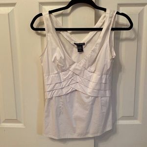 Boston Proper White dressy sleeveless blouse